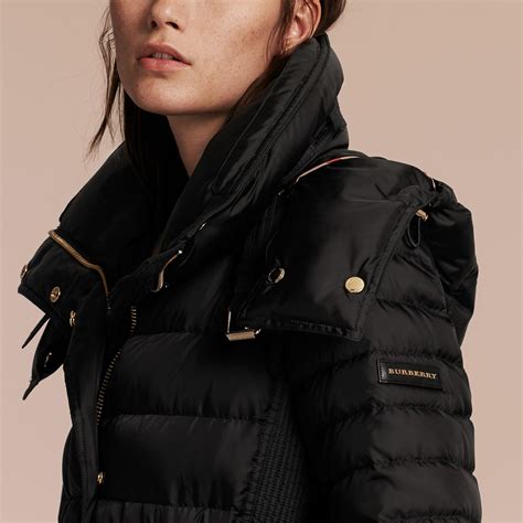 down filled hooded puffer coat burberry|burberry reversible puffer.